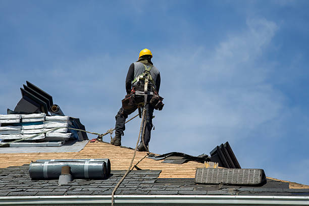Professional Gutter Installation technician working in Alvin, TX